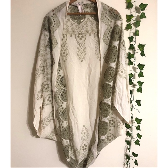 Free People Catania Embroidered Eyelet Kimono - Picture 5 of 9
